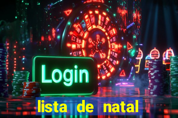 lista de natal para imprimir